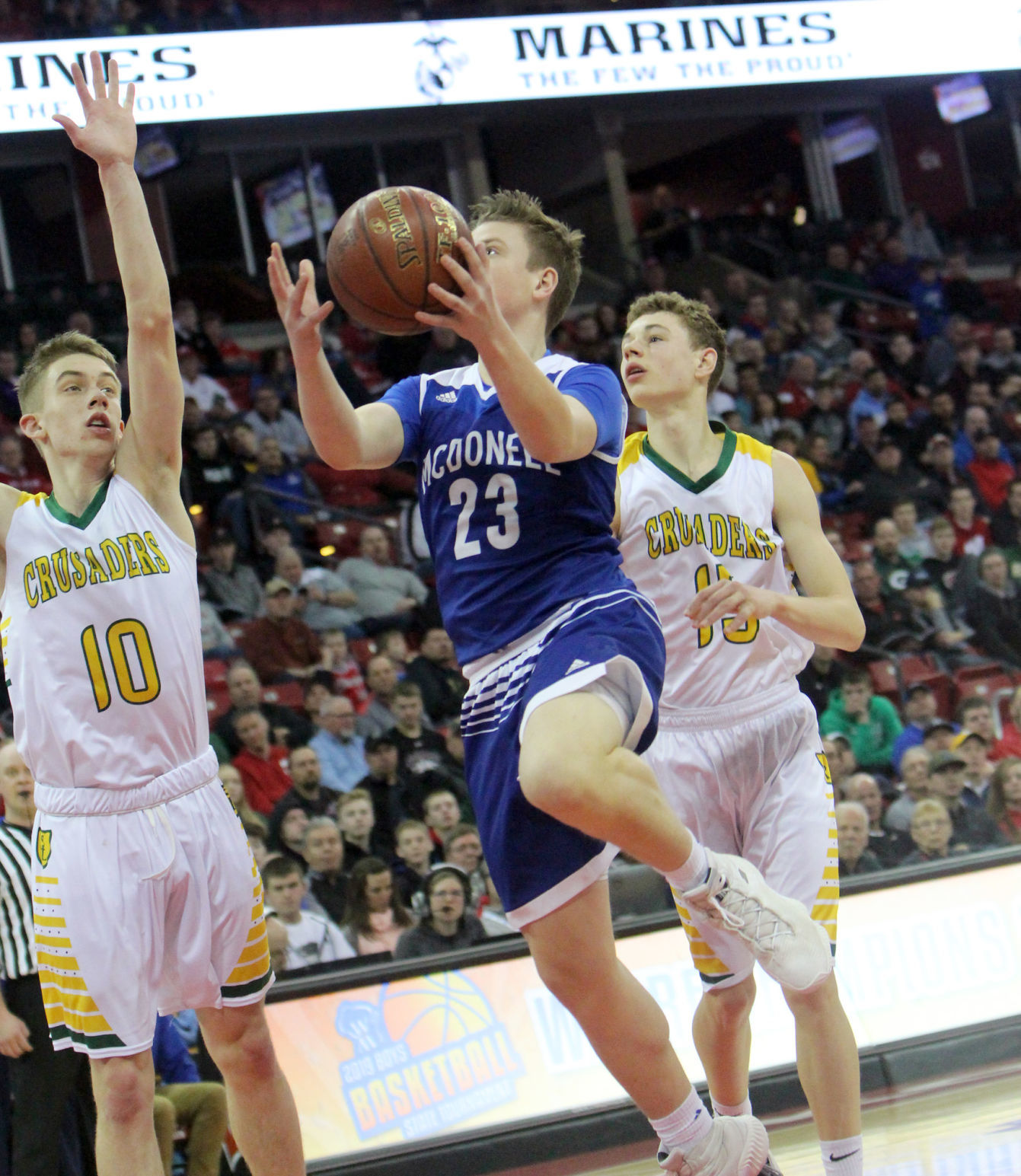 McDonell boys basketball vs Sheboygan Area Lutheran 3-15-19